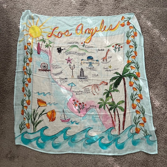 Posh Peanut Muslin Blanket Patoo - Los Angeles Print - Picture 1 of 5